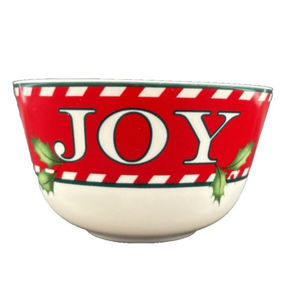 Vtg Christmas Lenox Holiday Joy Small 5" Candy All Purpose Bowl Treats Christmas - Picture 1 of 8